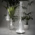 Modern Laser Marked Plexiglass Floor Lamp 3 Sizes - Raissa Viadurini