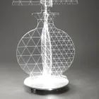 Modern Laser Marked Plexiglass Floor Lamp 3 Sizes - Raissa Viadurini