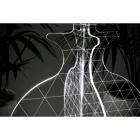 Modern Laser Marked Plexiglass Floor Lamp 3 Sizes - Raissa Viadurini