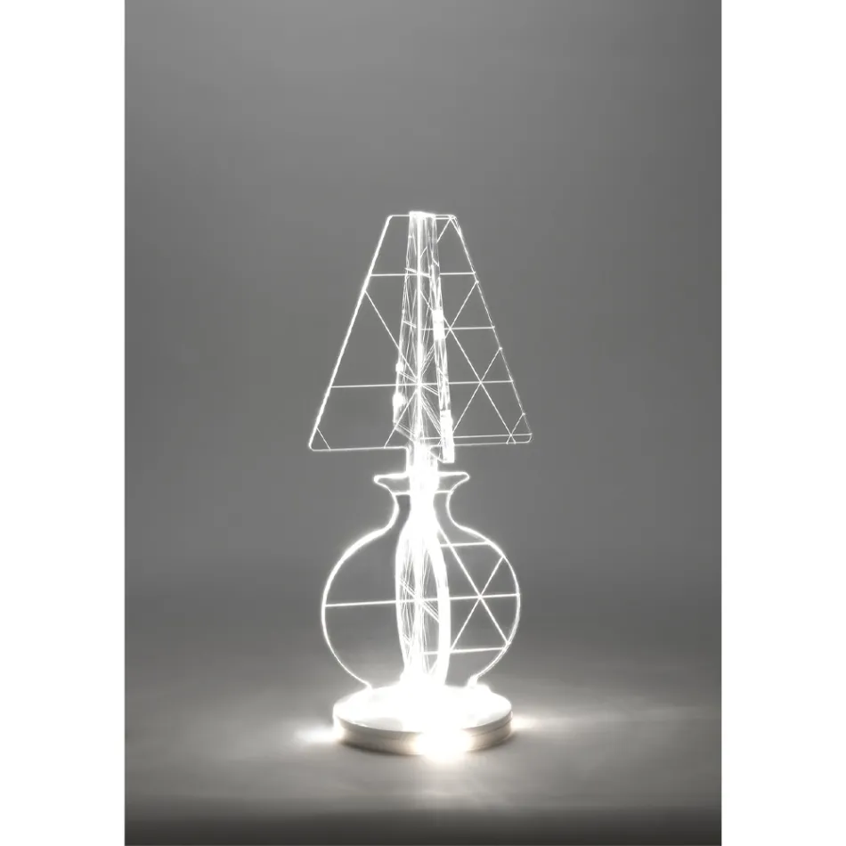 Modern Laser Marked Plexiglass Floor Lamp 3 Sizes - Raissa Viadurini