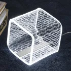 Led Lamp in Transparent Acrylic Crystal Laser Decor - Robiola Viadurini