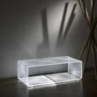 Led Lamp Luminous Transparent Acrylic Coffee Table Laser Decor - Robiola Viadurini