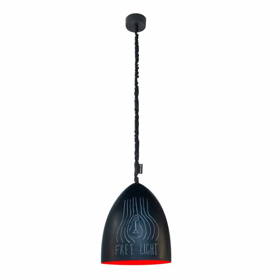 Modern suspension lamp In-es.artdesign Flower S Blackboard resin Viadurini