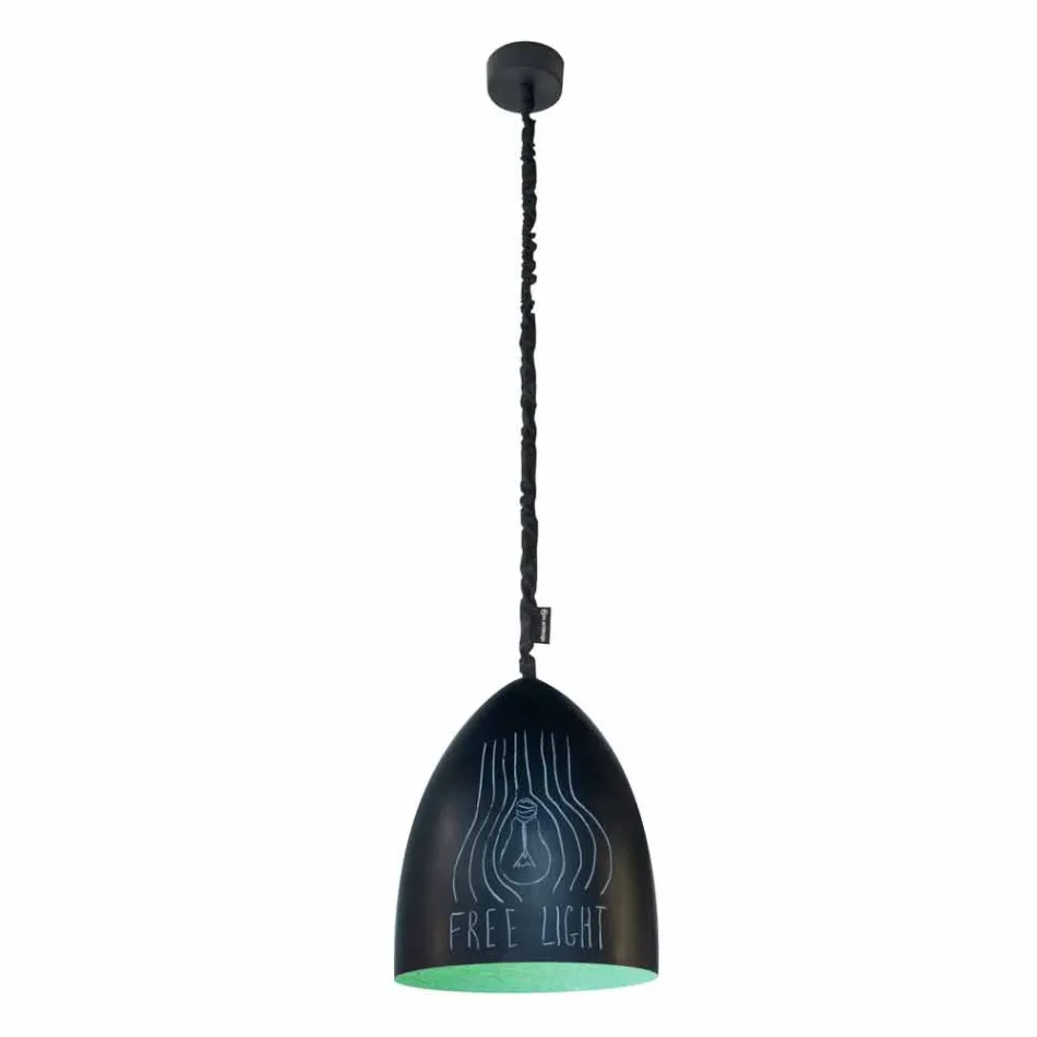 Modern suspension lamp In-es.artdesign Flower S Blackboard resin Viadurini