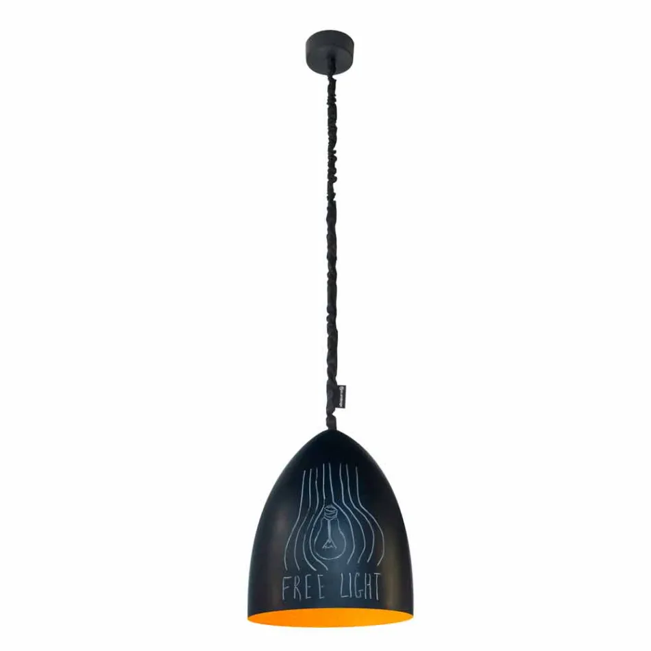 Modern suspension lamp In-es.artdesign Flower S Blackboard resin Viadurini