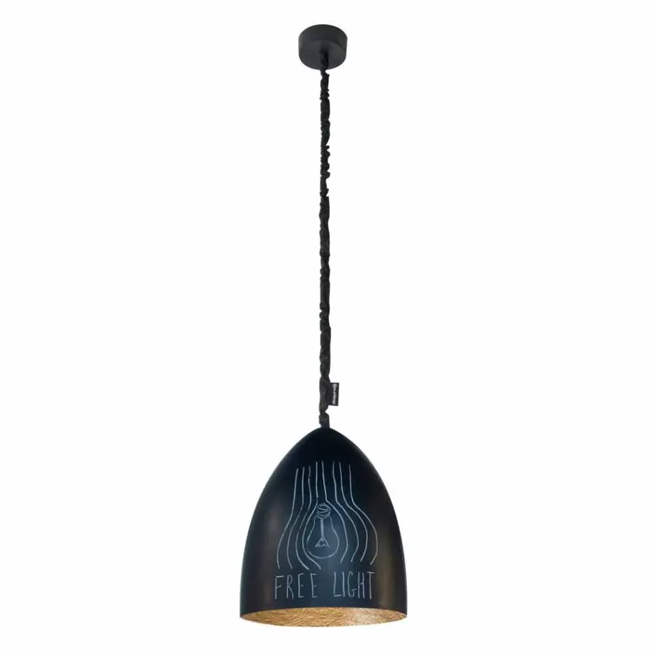 Modern suspension lamp In-es.artdesign Flower S Blackboard resin Viadurini