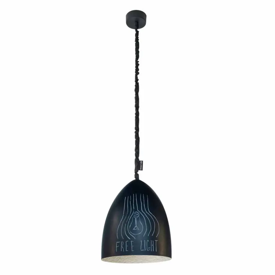 Modern suspension lamp In-es.artdesign Flower S Blackboard resin Viadurini