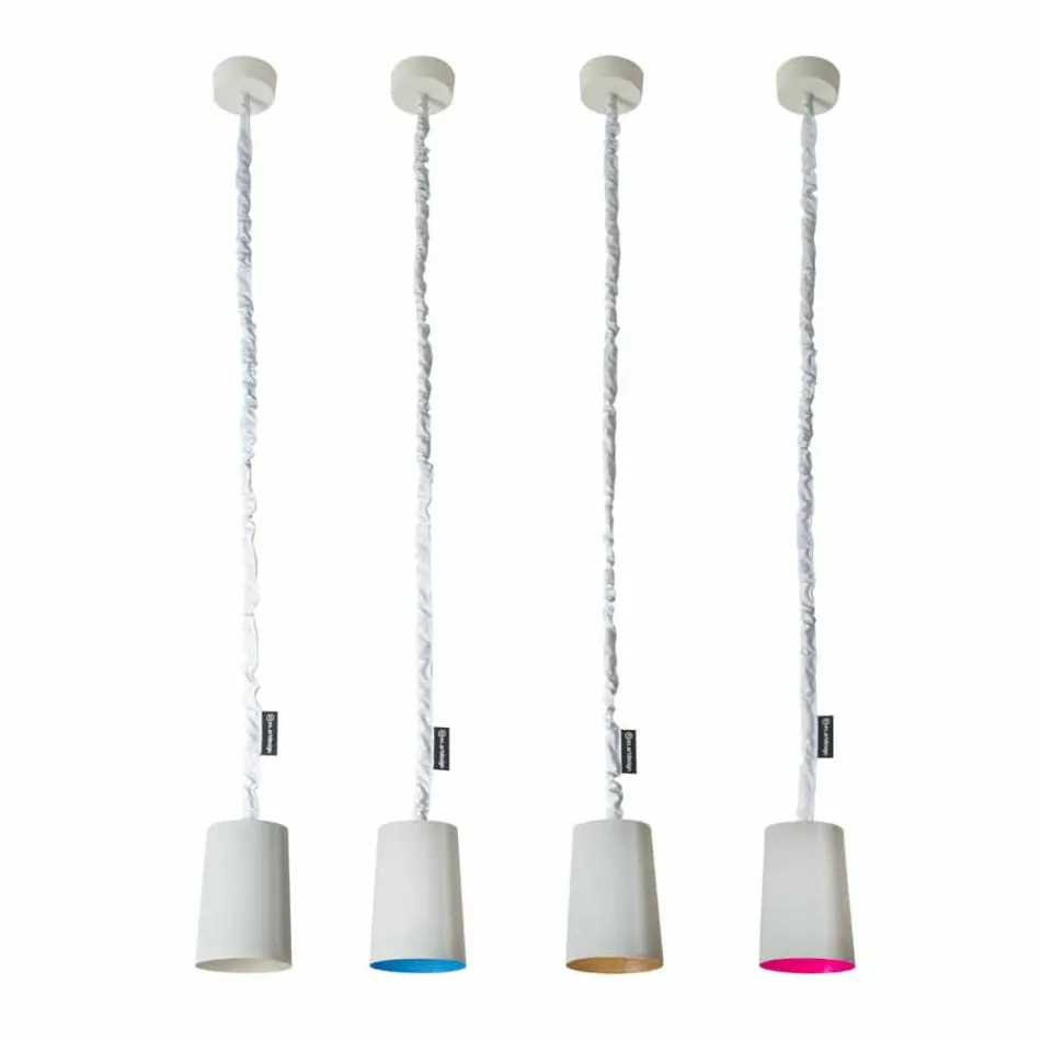 Modern suspension lamp In-es.artdesign Paint Painted concrete Viadurini