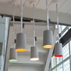 Modern suspension lamp In-es.artdesign Paint Painted concrete Viadurini