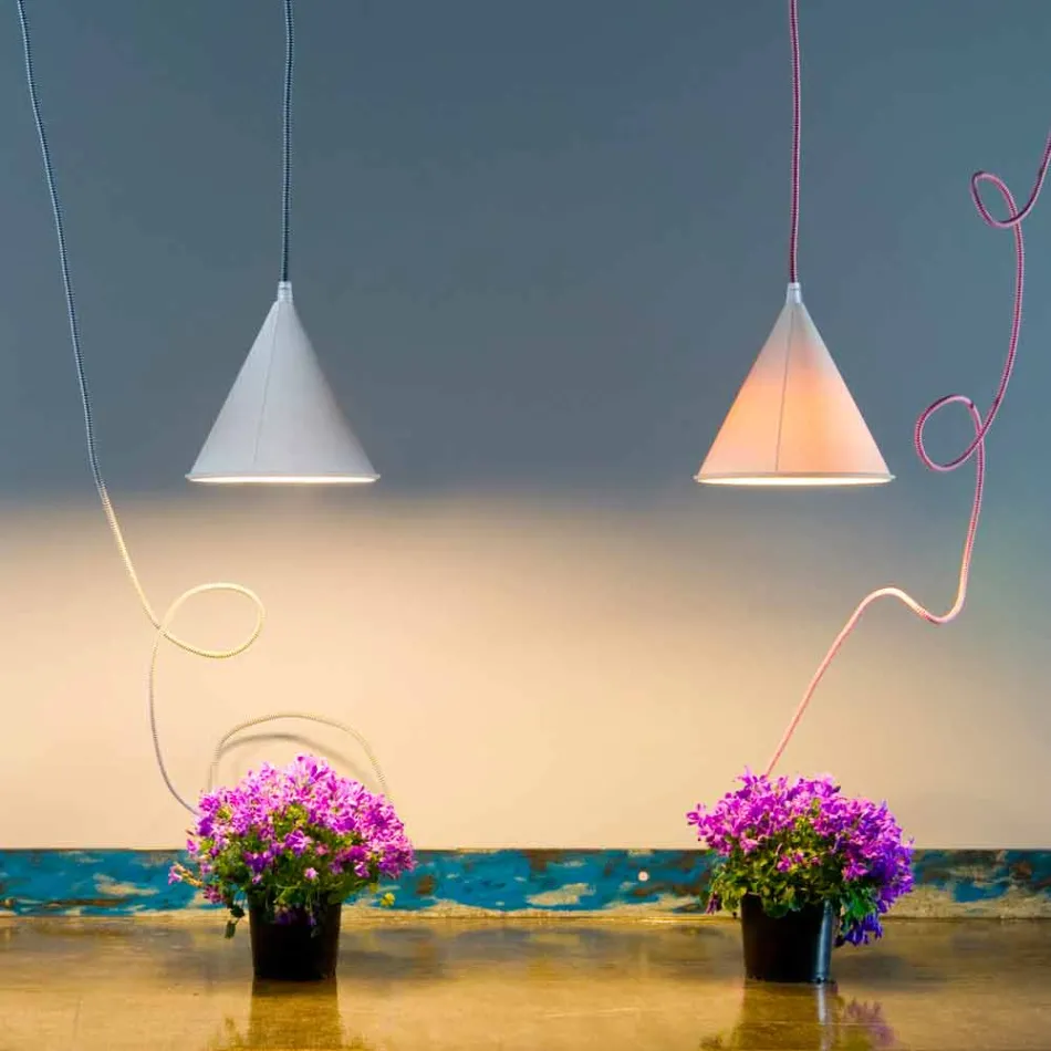 Modern suspension lamp In-es.artdesign Pop 2 laprene colored Viadurini