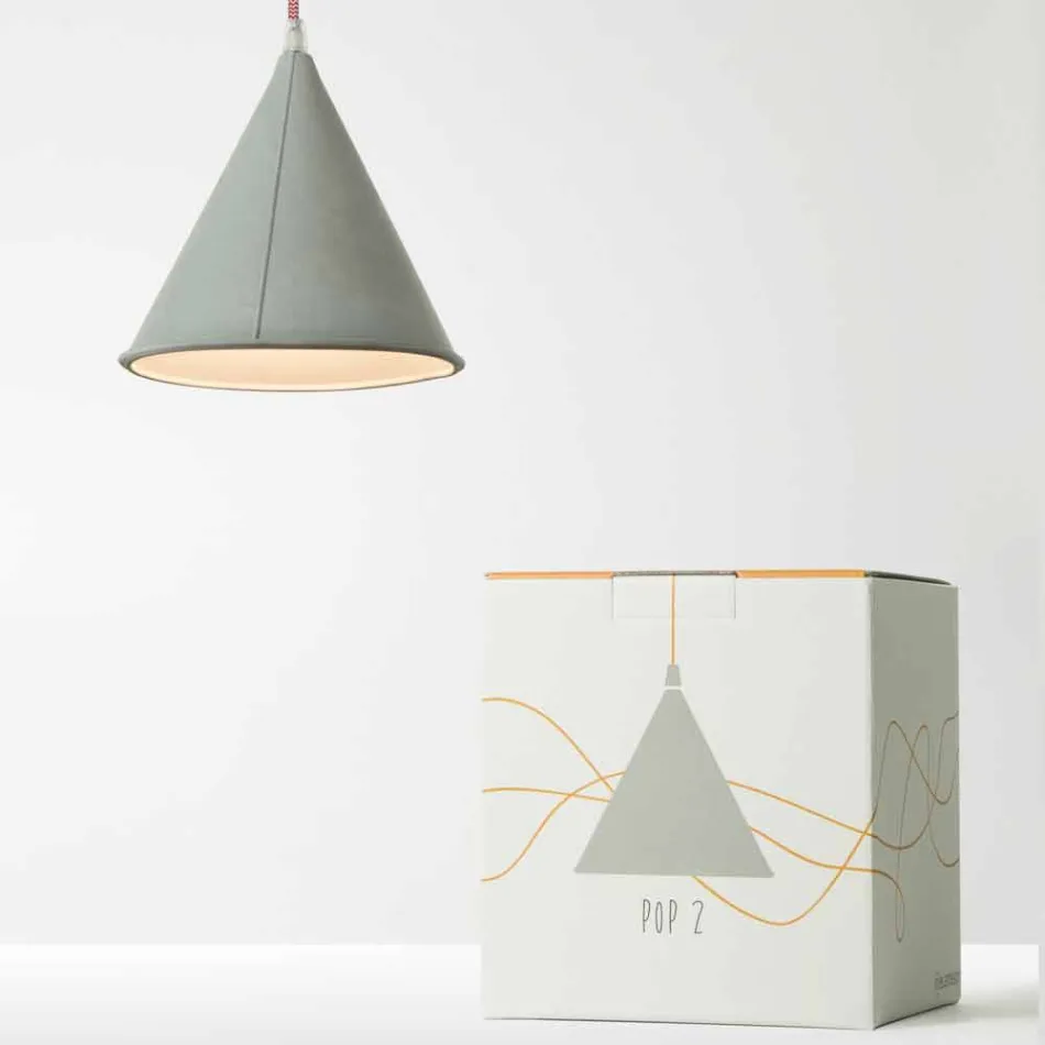 Modern suspension lamp In-es.artdesign Pop 2 laprene colored Viadurini