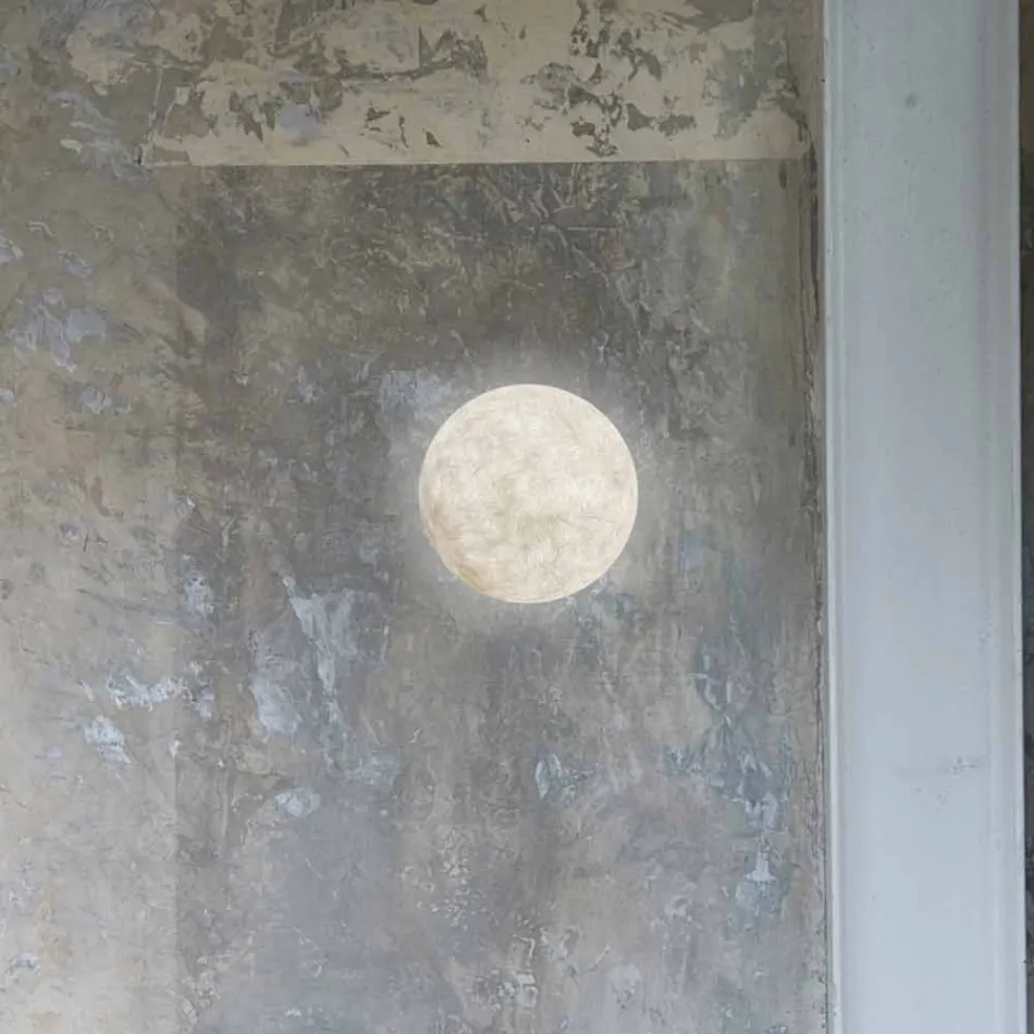 Modern wall lamp In-es.artdesign A. Moon in nebulite Viadurini