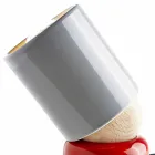 Modern table lamp made of ceramic and beech wood made in Italy Asia Viadurini