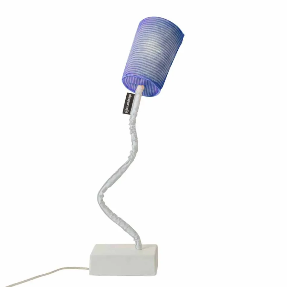In-es.artdesign Paint T Stripe modern table lamp in wool Viadurini