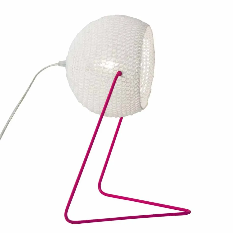 Modern table lamp In-es.artdesign Trama T1 handmade cotton Viadurini