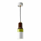 Modern suspended lamp in brass and ceramic made in Italy Asia Viadurini