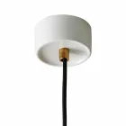 Modern suspended lamp in brass and ceramic made in Italy Asia Viadurini