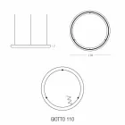 Modern Round Suspension Lamp in Polyethylene Made in Italy - Slide Giotto Viadurini