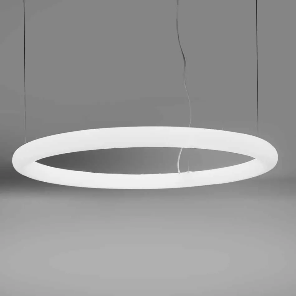 Modern Round Suspension Lamp in Polyethylene Made in Italy - Slide Giotto Viadurini