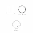 Modern Round Suspension Lamp in Polyethylene Made in Italy - Slide Giotto Viadurini