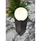 Rectangular Lamp with White Sphere and Marble Base Made in Italy - Koshi Viadurini