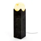 Rectangular Lamp with White Sphere and Marble Base Made in Italy - Koshi Viadurini