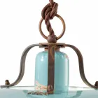 lamp metal latch country and Evelyn pottery craft Viadurini