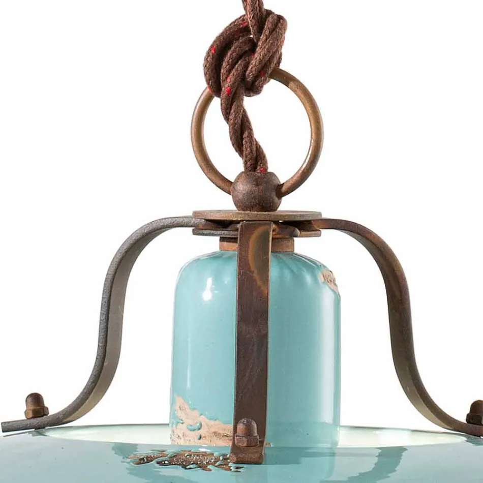 lamp metal latch country and Evelyn pottery craft Viadurini