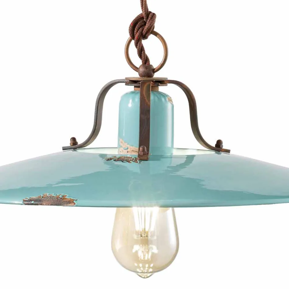 lamp metal latch country and Evelyn pottery craft Viadurini