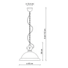 Ceramic and Iron Artisan and Industrial Suspension Lamp - Industrial Viadurini