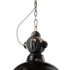 Artisan and Industrial Ceramic and Iron Suspension Lamp - Industrial Viadurini