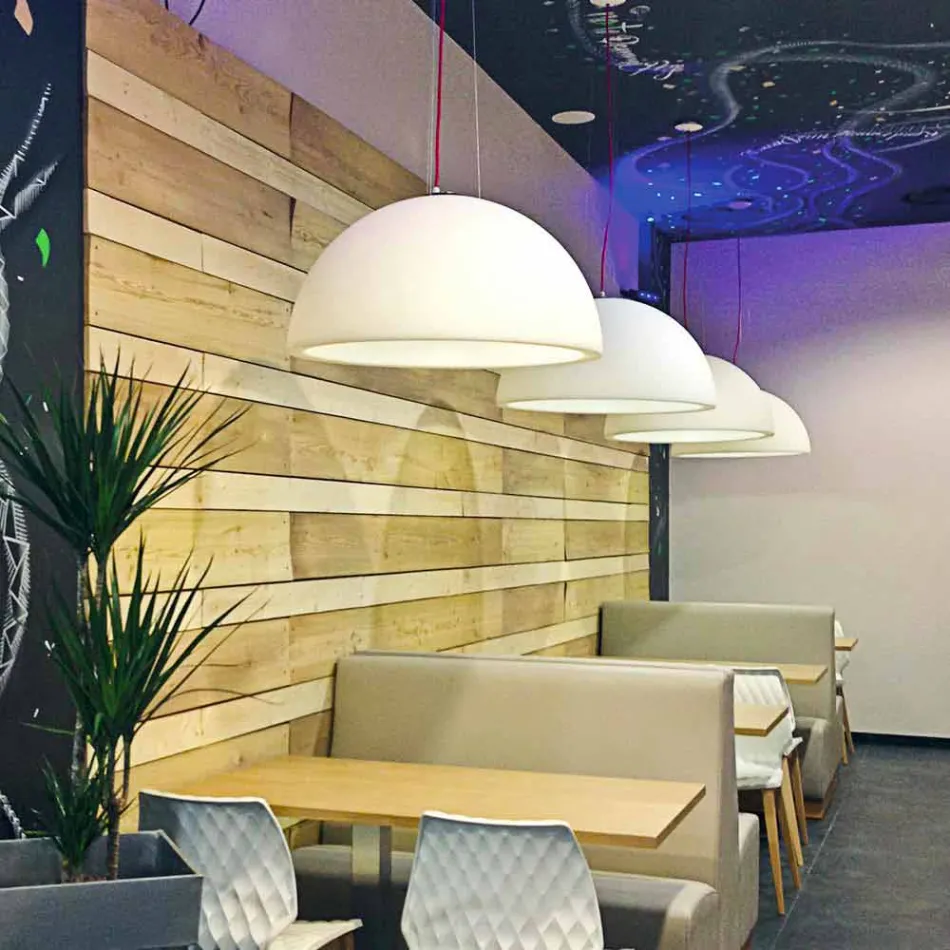 Colored suspension lamp Slide Cupole polyethylene made in Italy Viadurini