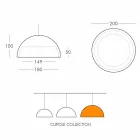 Colored suspension lamp Slide Cupole polyethylene made in Italy Viadurini