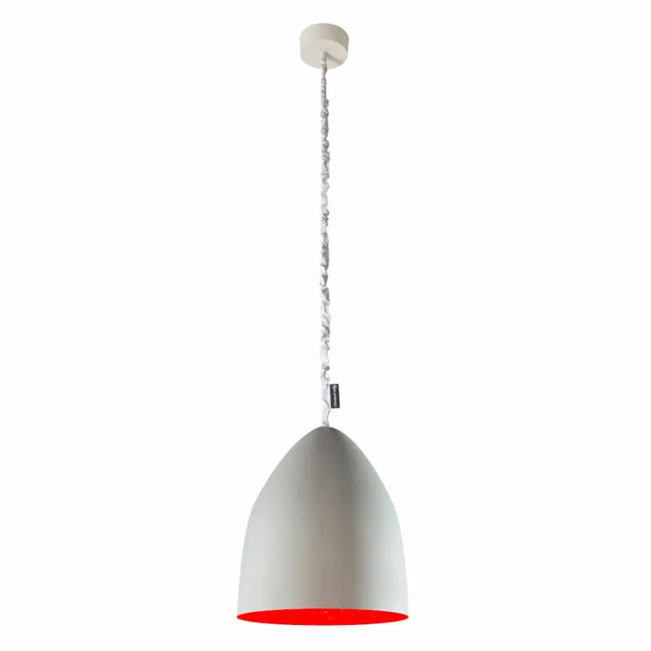 Suspension lamp In-es.artdesign Flower S Cement concrete finish Viadurini