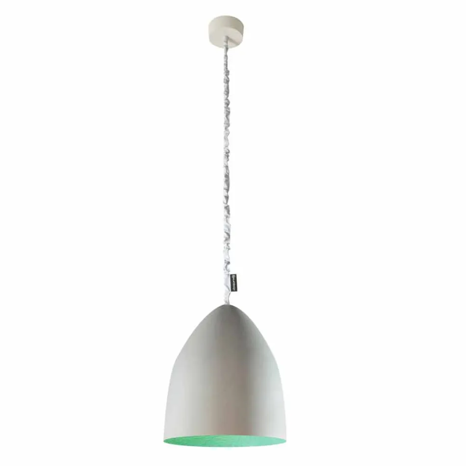 Suspension lamp In-es.artdesign Flower S Cement concrete finish Viadurini