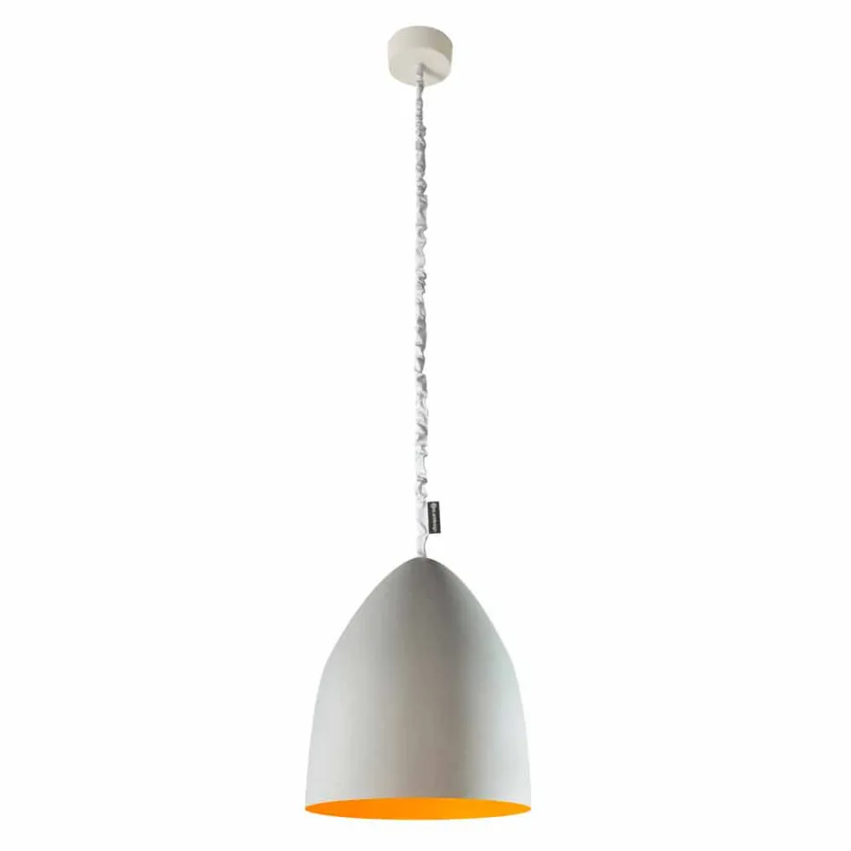 Suspension lamp In-es.artdesign Flower S Cement concrete finish Viadurini