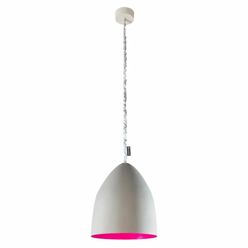 Suspension lamp In-es.artdesign Flower S Cement concrete finish Viadurini