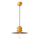 Suspension Lamp in Iron and Industrial Handmade Ceramic - Urban Viadurini