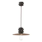 Suspension Lamp in Iron and Industrial Handmade Ceramic - Urban Viadurini