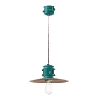Suspension Lamp in Iron and Industrial Handmade Ceramic - Urban Viadurini
