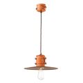 Suspension Lamp in Iron and Industrial Handmade Ceramic - Urban