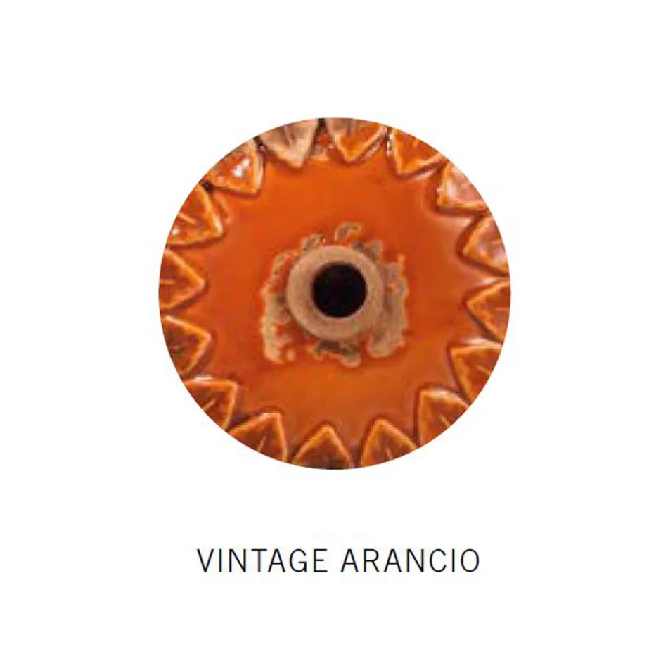 Industrial Suspension Lamp Handmade Iron and Ceramic - Industrial Viadurini