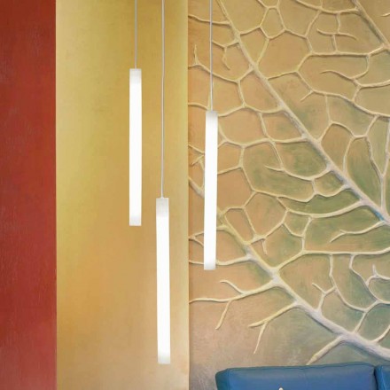 Methacrylate suspension lamp Slide Flux Hanging thin made in Italy Viadurini