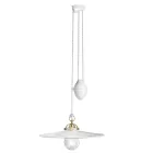 Ups and Down Suspension Lamp in Iron and Glossy Ceramic 2 Sizes - Asti Viadurini