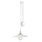 Ups and Down Suspension Lamp in Iron and Glossy Ceramic 2 Sizes - Asti Viadurini