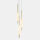 Suspended Lamp with 1, 3 or 6 Lights in Brass Modern Design - Typha by Il Fanale Viadurini