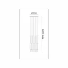 Suspended Lamp with 1, 3 or 6 Lights in Brass Modern Design - Typha by Il Fanale Viadurini