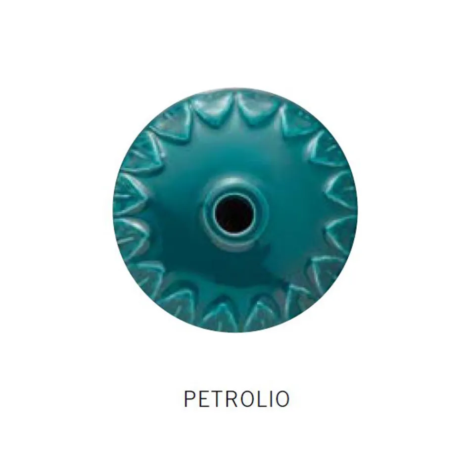 Suspended Lamp Handcrafted Ceramic and Vintage Antique Brass - Colors Viadurini