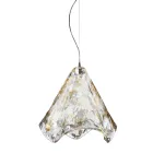 Handcrafted Suspended Lamp in Blown Venetian Glass 35 46 cm - Mary Viadurini