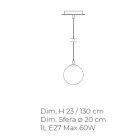 Handcrafted Suspended Lamp in Venetian Blown Cased Glass - Nova Viadurini